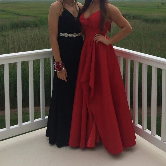 Women’s Alyce Paris Prom Dress High Low Red Size 8 - Picture 2 of 7